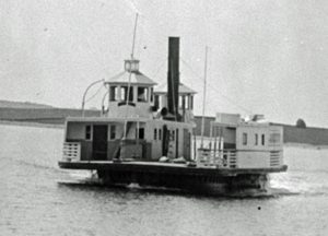The first Jamestown steam ferry.