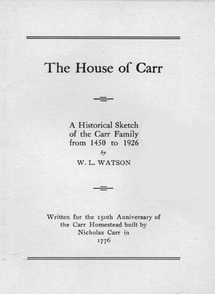 House Of Carr Cover