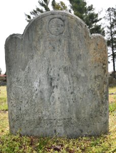 Abel Franklin gravestone carved by William Stevens, of Newport, RI. c. 1758.