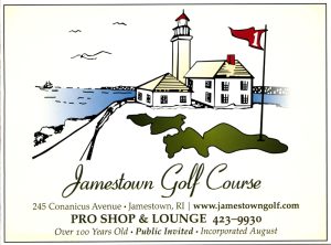 Advertisement for the Pro Shop and Lounge at the Jamestown Golf Course
