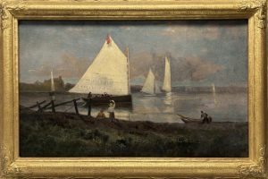 Jamestown Harbor at Sunset, 1895