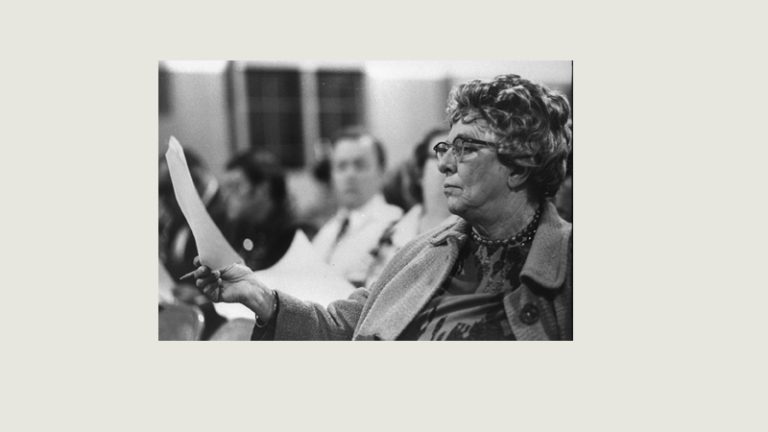 Mary Tapper Tollefson, a member and secretary of the Forum, continued to monitor Jamestown government after the demise of the organization.