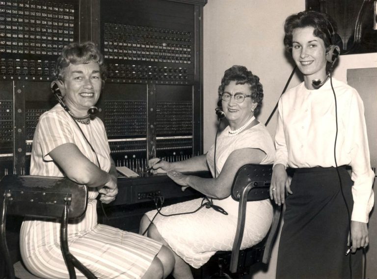 Three Generations of Telephone Operators: Shirley A. Whitehead (daughter, 12 years of service), Harriet E. Beers (mother, 28 years of service), and Terri Whitehead (granddaughter – just completed second summer)