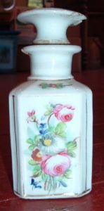 White porcelain perfume bottle from the colonial era