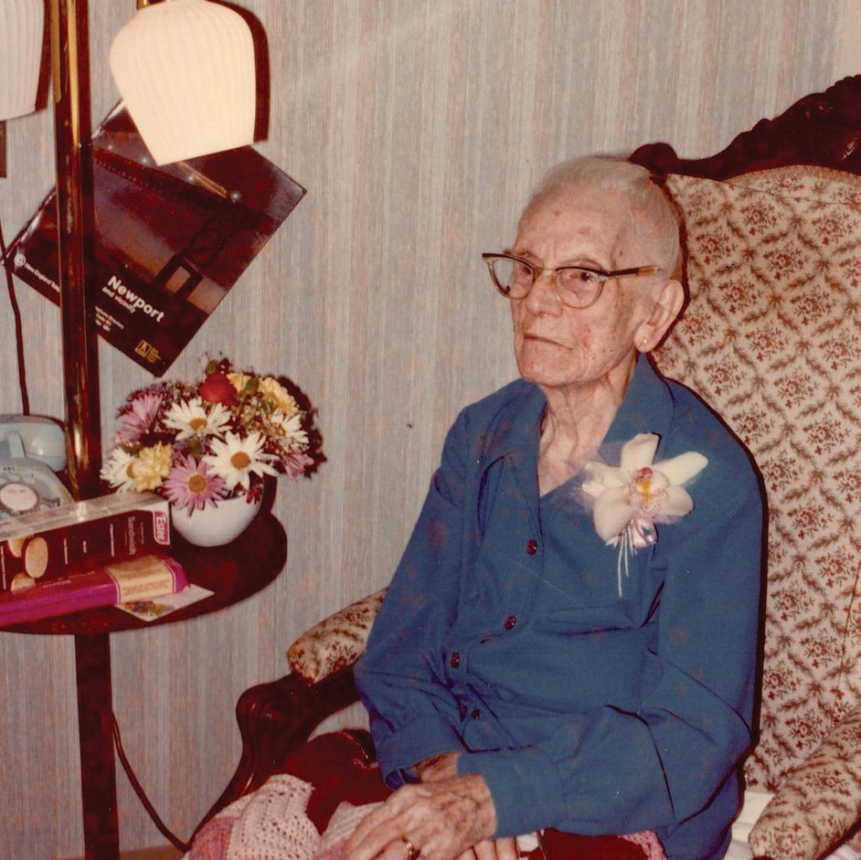Mary Elizabeth Clarke Arnold on her 100th birthday in 1983.