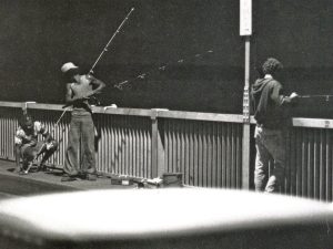 Fishing from bridge