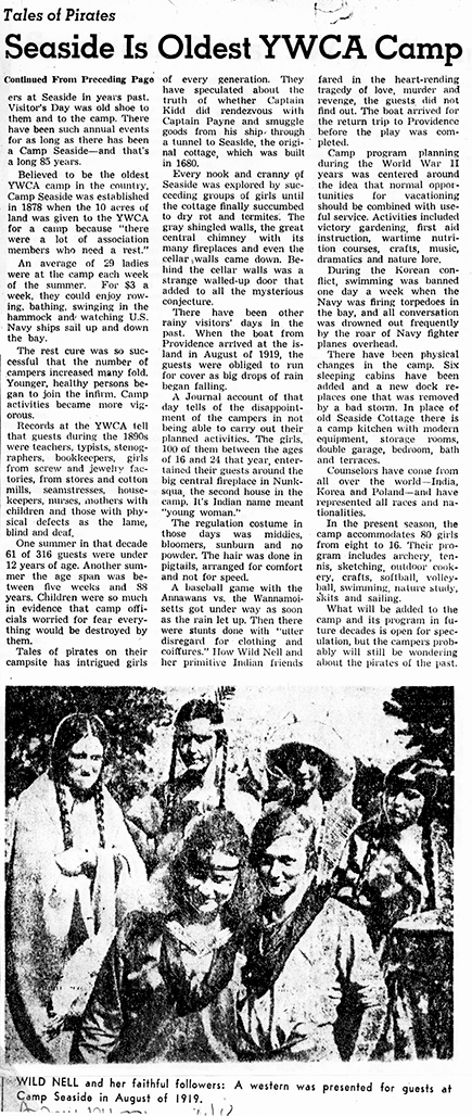 Camp Seaside Oldest YWCA Camp