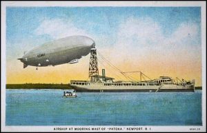 Airship moored at USS Pakota