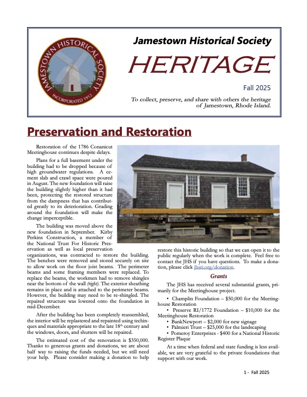 JHS 2025 Fall Newsletter P1