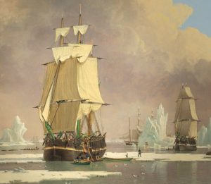 British sloop SWAN painting