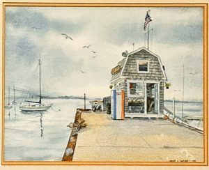 Conanicut Marine Shed watercolor