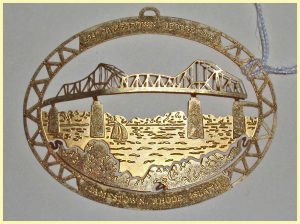 Jamestown Bridge Christmas ornament