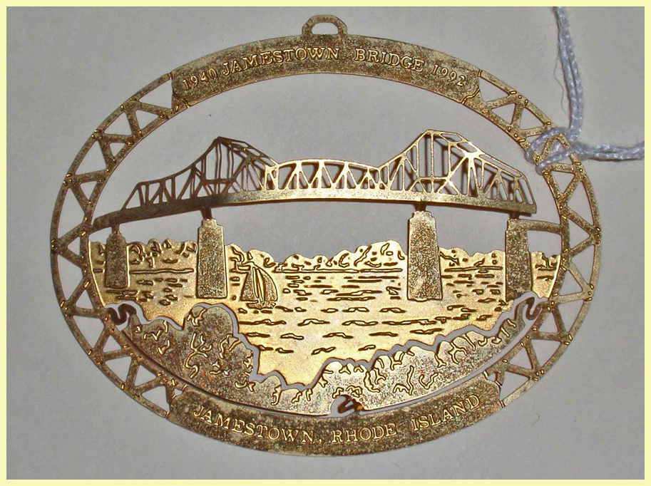Jamestown Bridge Christmas ornament
