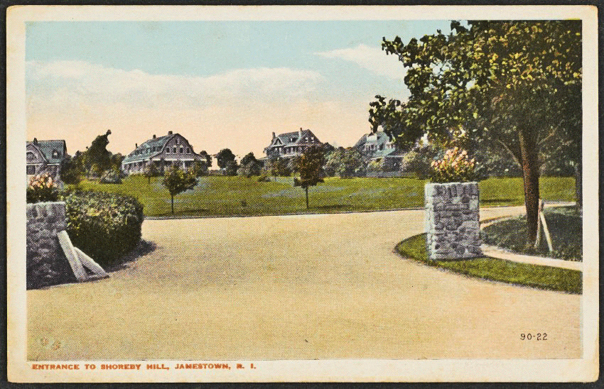 Shoreby Hill entrance postcard